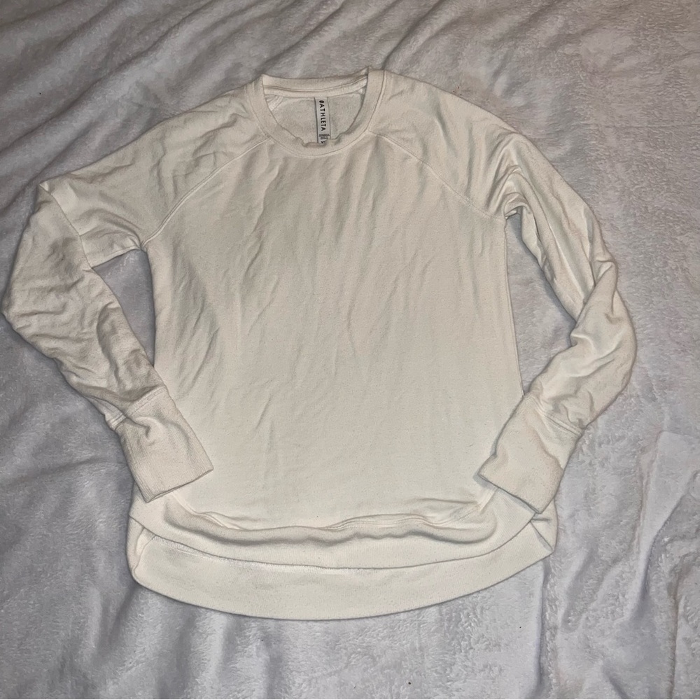 Athleta Ivory Women’s Crewneck Long Sleeve Top size XXS
